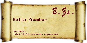 Bella Zsombor névjegykártya