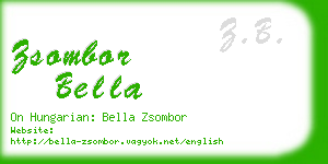 zsombor bella business card